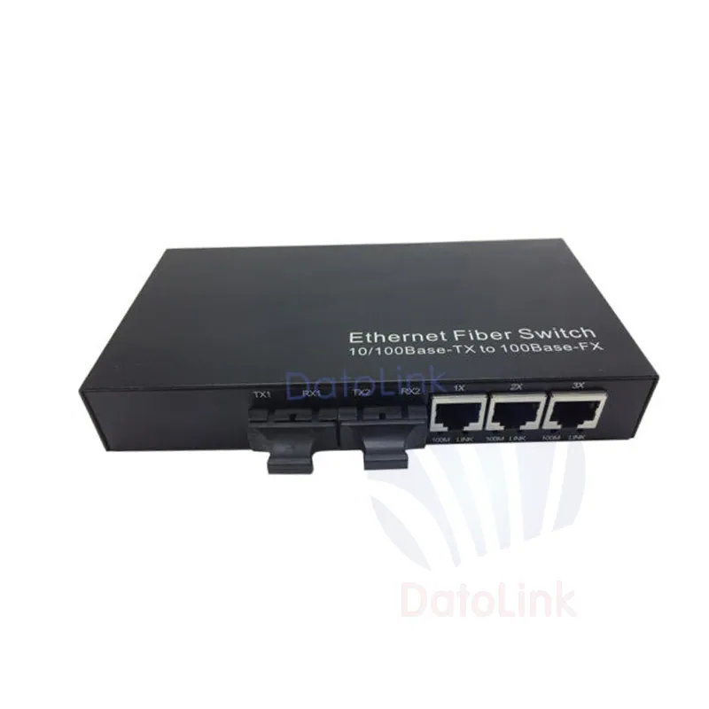 0.55/10/20/40/60/80/100km 2 Fiber to 3 UTP 10/100Mbps Ethernet Switch