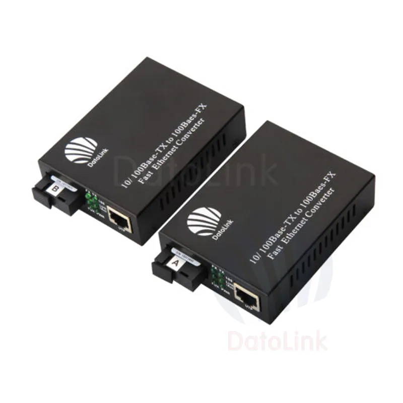 0.55/10/20/40/60/80/100km 1 Fiber to 1 UTP 10/100Mbps Fiber Media Converter Single fiber SC port