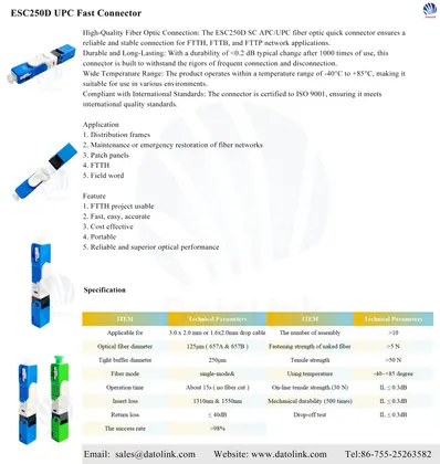 ESC250D UPC Fast Connector image 6