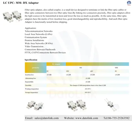 LC/ UPC- MM- DX Adaptor image 5
