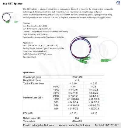1×2 FBT Splitter image 4