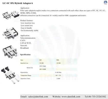 LC-SC DX Hybrid AdapterA image 6