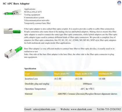 SC APC Bare Adaptor image 5