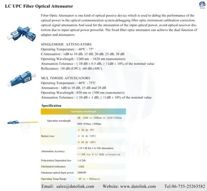 LC UPC Fiber Optical Attenuator image 5