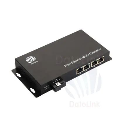 0.55/10/20/40/60/80/100km 1 Fiber to 4 UTP 10/100Mbps Fiber Media Converter image 4