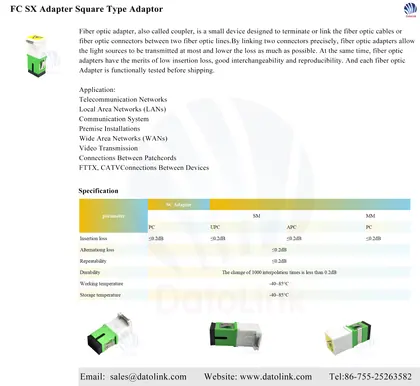 SC Fiber Optic Adaptor With Shutter image 6