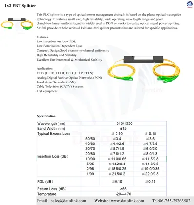 1×2 FBT Splitter image 2