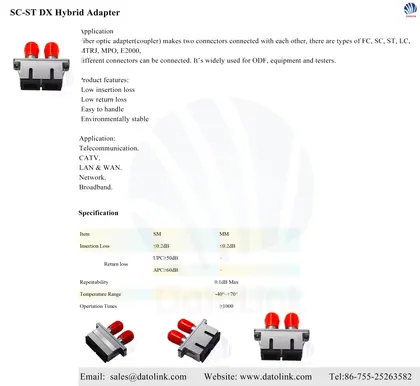 SC-ST DX Hybrid Adapter image 5