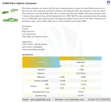 E2000 Fiber Optical Attenuator image 3
