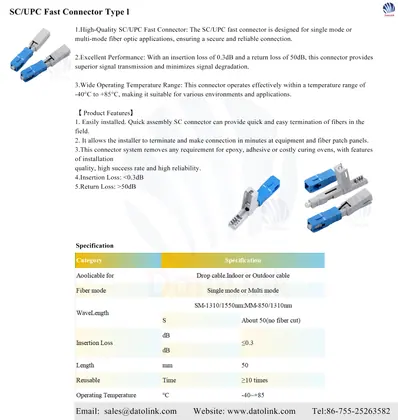 SC/UPC Fast Connector Type l image 5