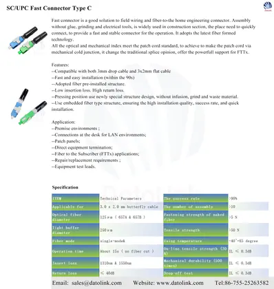 SC/UPC Fast Connector Type C image 4