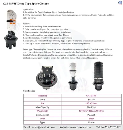 GJS-M5/JFT Dome Type Splice Closure image 5