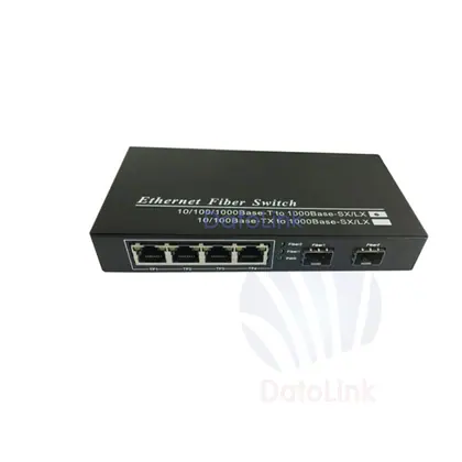 0.55/10/20/40/60/80/100km 2 SFP Port 4 UTP Fiber switch