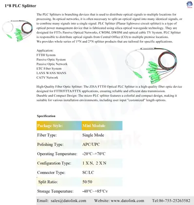 1*8 PLC Splitter image 3