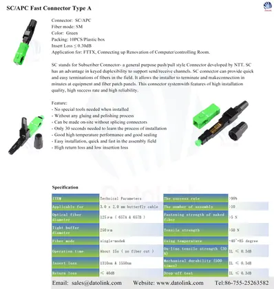 SC/APC Fast Connector Type A image 5