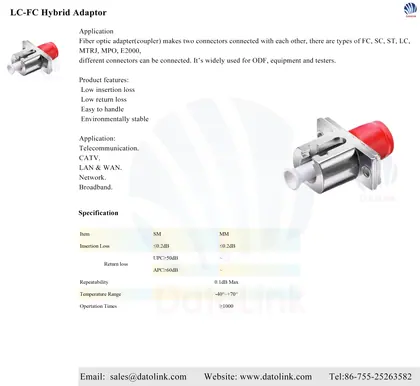 LC-FC Hybrid Adaptor image 3