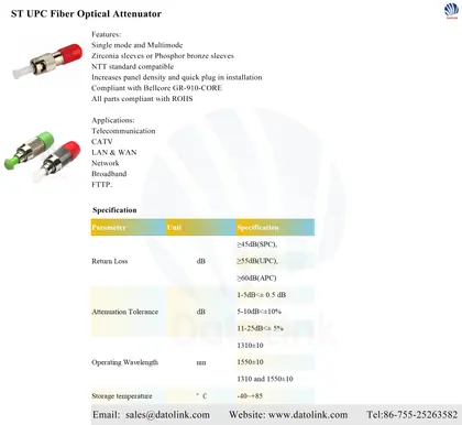 ST UPC Fiber Optical Attenuator image 4