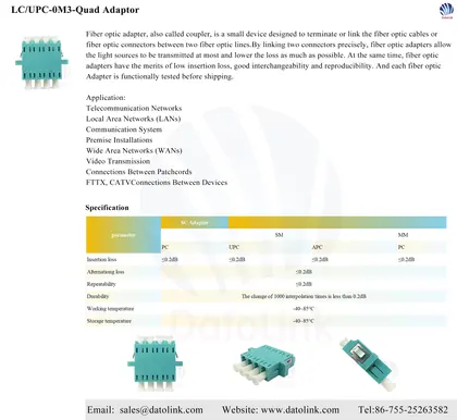 LC/UPC-0M3-Quad Adaptor image 6