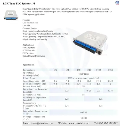 LGX Type PLC Splitter 1*8 image 4
