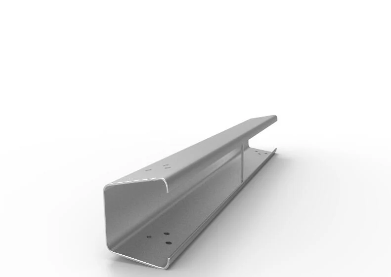 Open box beam roll forming machine processing steel coil into the final profile