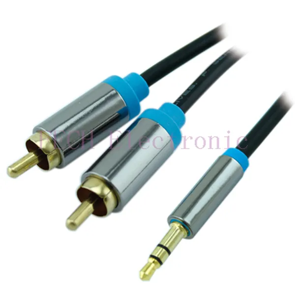 3.5ST Plug TO dual RCA Plug (GOLD H.Q) - FECH FVSR24