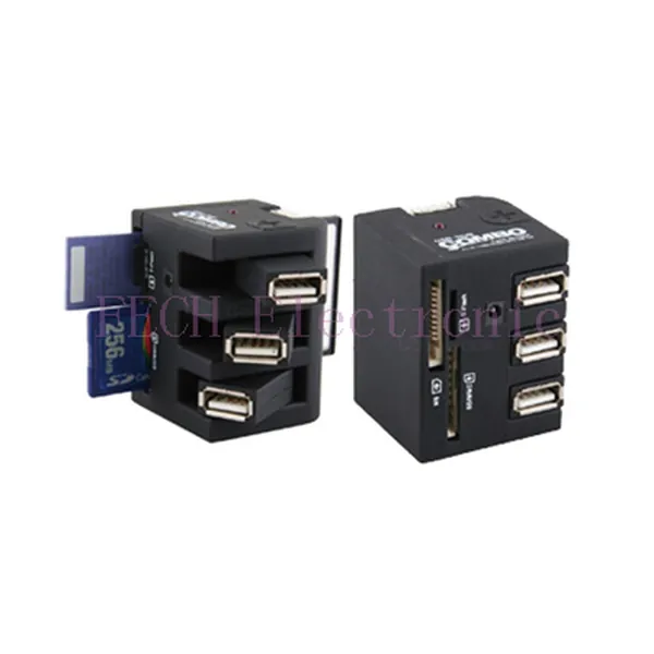 USB 2.0 HUB 3Port + Card Reader - FECH FEHH20