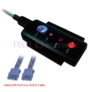 USB 2.0 TO IDE & SATA ADAPTER, w/0.8M USB 2.0 transfer cable, w/power