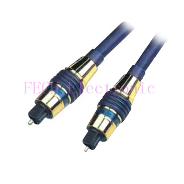 Deluxe Toslink/Deluxe Toslink Optical Fiber Cable OD8.0MM Metal Body - FECH FFT801
