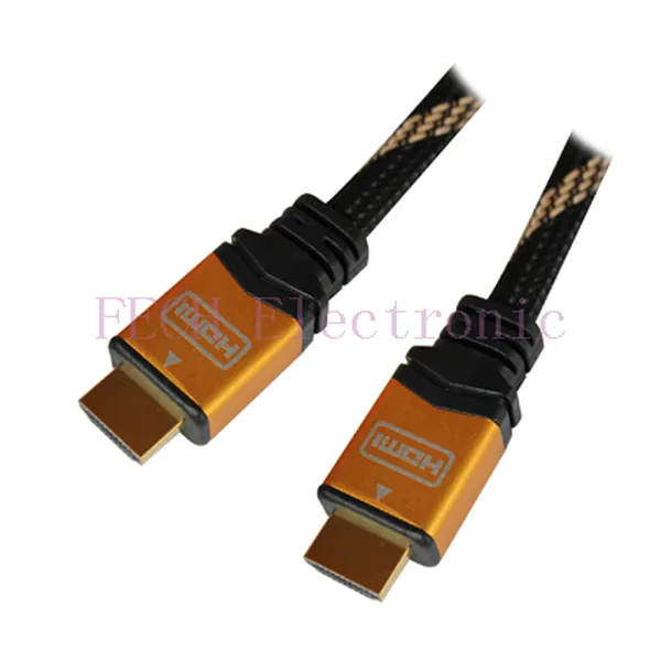 HDMI A-M TO A-M High Speed HDMI Cable with Ethernet(Ver.1.4) golden Metal Housing (different colors are available) - FECH FHA484