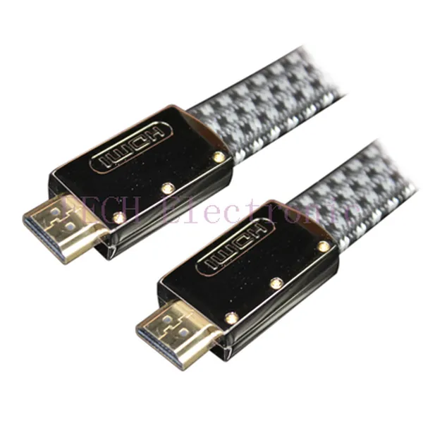 HDMI A-M TO A-M High Speed HDMI Flat Cable with Ethernet(Ver.1.4) Metal Housing (different colors are available) - FECH FHF456