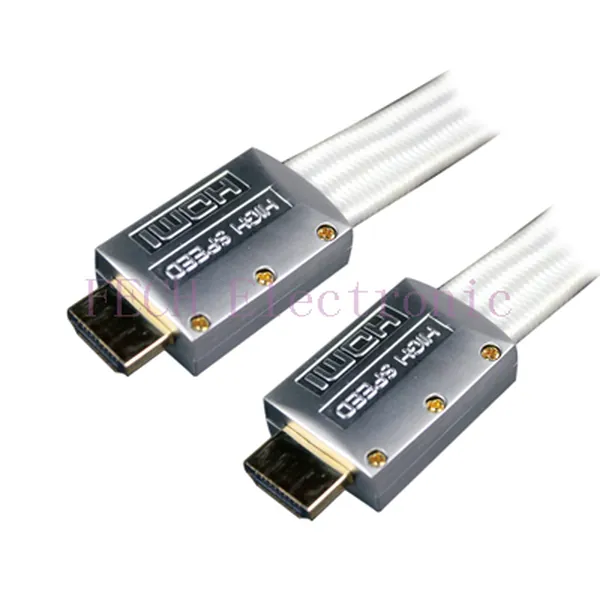 HDMI A-M TO A-M High Speed HDMI Flat Cable with Ethernet(Ver.1.4) Metal Housing (different colors are available) - FECH FHF461