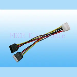 SATA Receptacle 15P*2 TO 5.25"M Power Cable