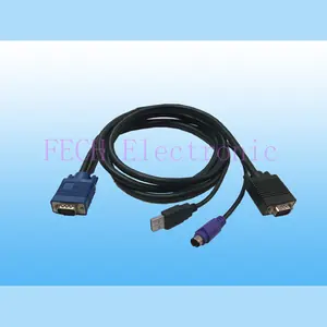 HDB15 M TO HDB15 M +USB A/M+MD6P M