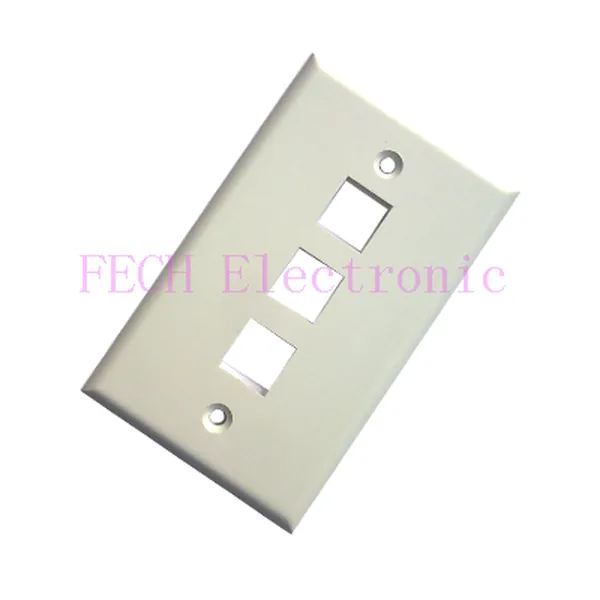 RJ45 3Port Face Plate - FECH FNFP03