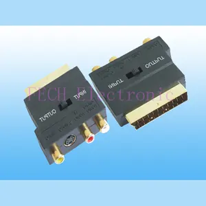 Scart 21P M TO 3*RCA F + MD4P F