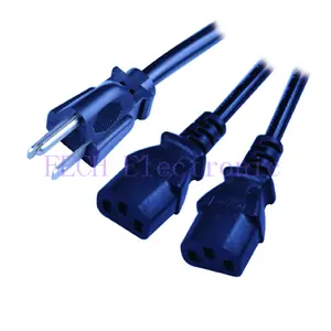 US MAINS PLUG TO C13 IEC SOCKET * 2