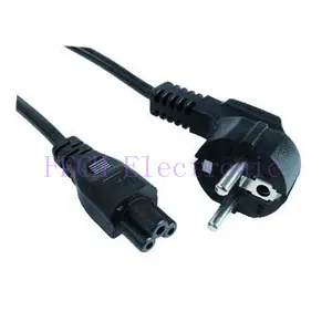 POWER CORD W/PC, EUROPEAN MAINS PLUG TO C5 "MICKEY MOUSE" SOCKET CABLE
