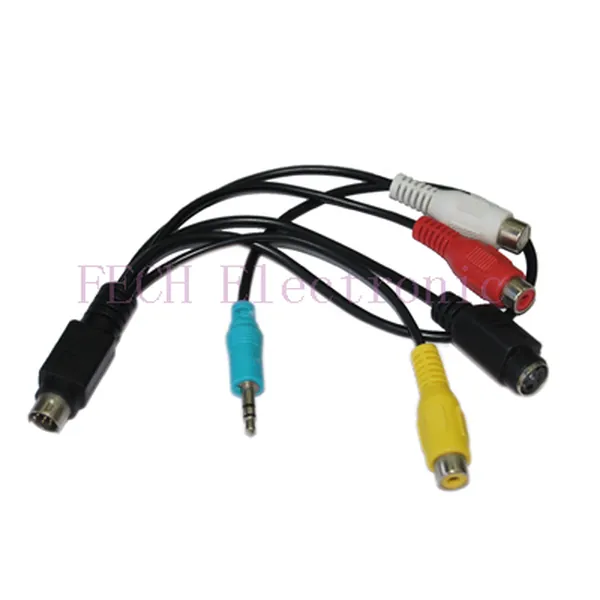 MD 9P M TO 3*RCA Jack+3.5mm Plug+MD4P F - FECH FRMR01