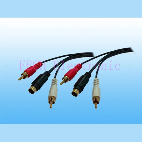 2*RCA PLUG+MD4P M TO 2*RCA PLUG+MD4P M - FECH FRVM03