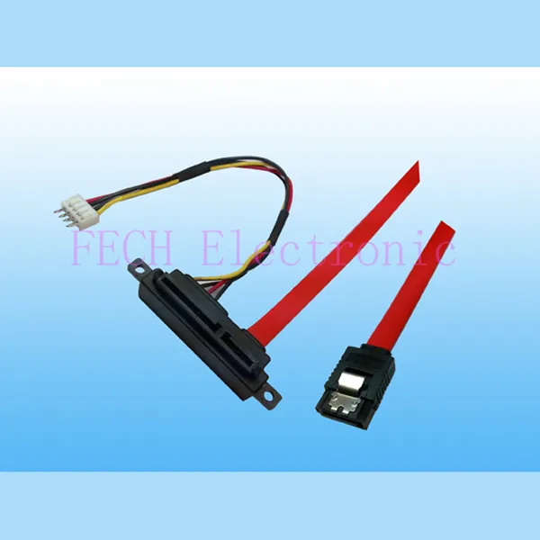 SATA 22P TO SATA150 W/lock +Power Cable Right Angle - FECH FSSP02