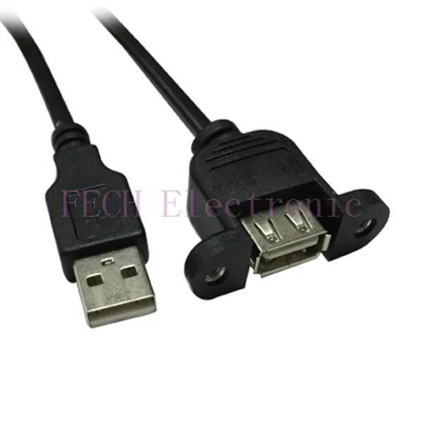 USB 2.0 AM-AF FOR PANEL + SCREWS - FECH FUAF51