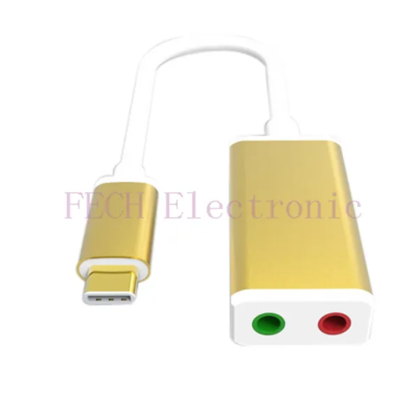 USB TYPE-C TO AUDIO(Free driver sound card) - FECH FUCA01
