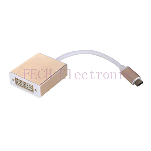USB3.1 Type C to DVI Female adapter Converts a USB 3.1 Type-C port to a DVI-D port - FECH FUCD01