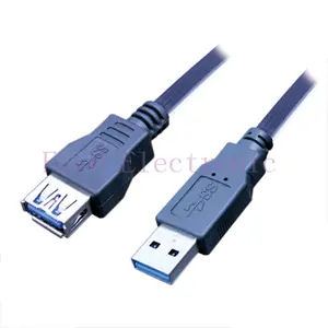 USB3.0 AM TO AF Super Slim Flat Cable 32# OD:2.0*7.0mm