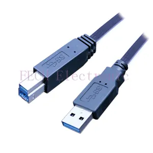 USB3.0 AM TO BM Super Slim Flat Cable 32# OD:2.0*7.0mm