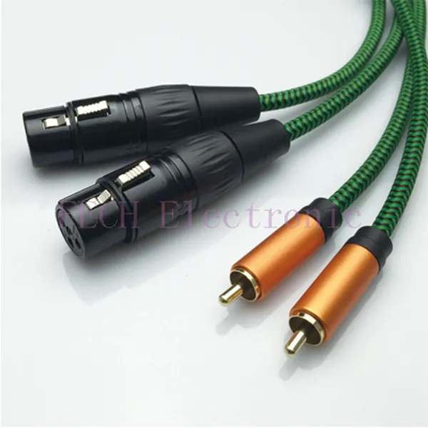 2*XLR 3P Female to 2*RCA Male Microphone Cable - FECH FV1174