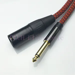 XLR 3P Male to 6.35mm(1/4" MONO) Male Microphone Cable