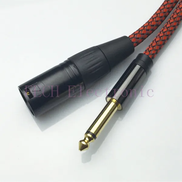 XLR 3P Male to 6.35mm(1/4" MONO) Male Microphone Cable - FECH FV2671
