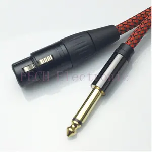 XLR 3P Female to 6.35mm(1/4" MONO) Male Microphone Cable