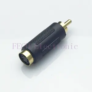 S-Video Female to RCA/Composite Video Male Adaptor(MD4P Female to RCA Male)